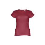 T-shirts baratas personalizáveis, mulher, algodão 150 g/m2 THC Sofia cor bordeaux primeira vista