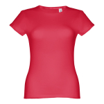 T-shirts baratas personalizáveis, mulher, algodão 150 g/m2 THC Sofia cor vermelho