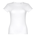 T-shirts baratas personalizáveis, mulher, algodão 150 g/m2 THC Sofia cor branco