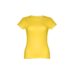 T-shirts baratas personalizáveis, mulher, algodão 150 g/m2 THC Sofia cor amarelo primeira vista