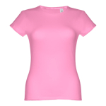 T-shirts baratas personalizáveis, mulher, algodão 150 g/m2 THC Sofia cor cor-de-rosa