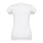 T-shirts de algodão cintadas para mulher decote V 150 g/m2 THC Athens cor branco