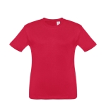 T-shirt personalizada barata para crianças, algodão 150 g/m2 THC Quito cor vermelho