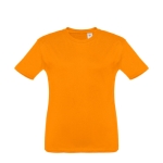 T-shirt personalizada barata para crianças, algodão 150 g/m2 THC Quito cor cor-de-laranja