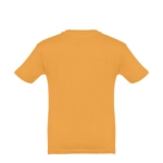 T-shirt personalizada barata para crianças, algodão 150 g/m2 THC Quito cor amarelo-escuro