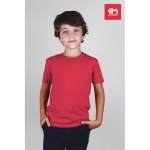 T-shirt promocional para crianças, algodão 190 g/m2 THC Ankara Kids WH cor vermelho