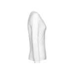 Camisola para mulher manga comprida em algodão 150 g/m2 THC Bucharest cor branco terceira vista