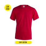 T-shirt personalizada manga curta e algodão 130 g/m2 Keya cor vermelho quinta vista