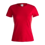 T-shirts de algodão para mulher 150 g/m2 Keya cor vermelho