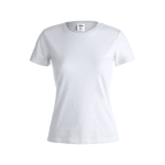 T-shirts de algodão para mulher 150 g/m2 Keya cor branco primeira vista