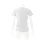 T-shirts de algodão para mulher 150 g/m2 Keya cor branco quarta vista