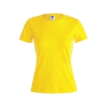 T-shirts de algodão para mulher 150 g/m2 Keya cor amarelo primeira vista