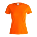 T-shirts de algodão para mulher 150 g/m2 Keya cor cor-de-laranja