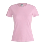 T-shirts de algodão para mulher 150 g/m2 Keya cor cor-de-rosa