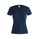 T-shirts de algodão para mulher 150 g/m2 Keya cor azul-marinho primeira vista