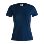 T-shirts de algodão para mulher 150 g/m2 Keya cor azul-marinho