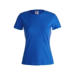 T-shirts para brindes para mulher em algodão 180 g/m2 Keya cor azul primeira vista