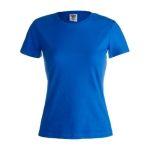 T-shirts para brindes para mulher em algodão 180 g/m2 Keya cor azul