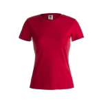 T-shirts para brindes para mulher em algodão 180 g/m2 Keya cor vermelho primeira vista