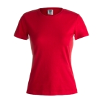 T-shirts para brindes para mulher em algodão 180 g/m2 Keya cor vermelho