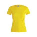 T-shirts para brindes para mulher em algodão 180 g/m2 Keya cor amarelo primeira vista