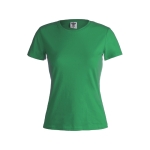 T-shirts para brindes para mulher em algodão 180 g/m2 Keya cor verde primeira vista