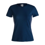 T-shirts para brindes para mulher em algodão 180 g/m2 Keya cor azul-marinho