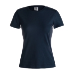 T-shirts para brindes para mulher em algodão 180 g/m2 Keya cor azul-escuro