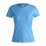 T-shirts para brindes para mulher em algodão 180 g/m2 Keya cor azul-claro