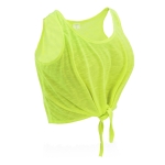 T-shirt de alças em poliester para mulher 130 g/m2 cor amarelo fluorescente