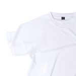 T-shirts técnicas baratas para criança poliester 120 g/m2 MKT Kraley cor branco terceira vista