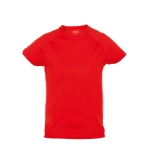 T-shirts desportivas em poliester para criança 135 g/m2 MKT cor vermelho