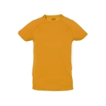 T-shirts desportivas em poliester para criança 135 g/m2 MKT cor cor-de-laranja primeira vista