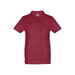 Polos para publicidade infantis em algodão 195 g/m2 THC Adam Kids cor bordeaux primeira vista