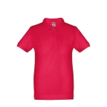 Polos para publicidade infantis em algodão 195 g/m2 THC Adam Kids cor vermelho