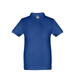 Polos para publicidade infantis em algodão 195 g/m2 THC Adam Kids cor azul real