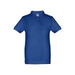 Polos para publicidade infantis em algodão 195 g/m2 THC Adam Kids cor azul real primeira vista