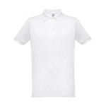 Polos com logo a cor total em algodão e poliester 200 g/m2 THC Berlin cor branco primeira vista