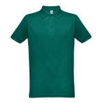 Polos com logo a cor total em algodão e poliester 200 g/m2 THC Berlin cor verde-escuro