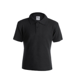 Polo promocional para crianças em algodão 180 g/m2 Keya cor preto primeira vista