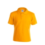 Polo promocional para crianças em algodão 180 g/m2 Keya cor amarelo-escuro primeira vista