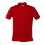 Polo personalizado técnico de poliester transpirável MKT cor vermelho