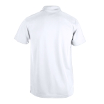 Polo personalizado técnico de poliester transpirável MKT cor branco