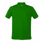 Polo personalizado técnico de poliester transpirável MKT cor verde