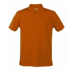 Polo personalizado técnico de poliester transpirável MKT cor cor-de-laranja