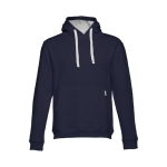 Hoodies com bolso marsupial algodão e poliester 320 g/m2 THC Moscow cor azul-marinho primeira vista