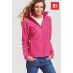 Casaco polar cintado para mulher em poliester 260 g/m2 THC Helsinki cor cor-de-rosa