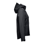 Casacos softshell poliester para mulher com capuz 280 g/m2 THC Zagreb cor preto terceira vista