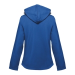 Casacos softshell poliester para mulher com capuz 280 g/m2 THC Zagreb cor azul