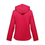 Casacos softshell poliester para mulher com capuz 280 g/m2 THC Zagreb cor vermelho segunda vista